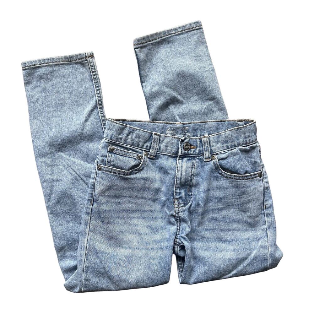 Wonder Nation Boys Slim Jeans Size 10 Light Blue Adjustable Waist